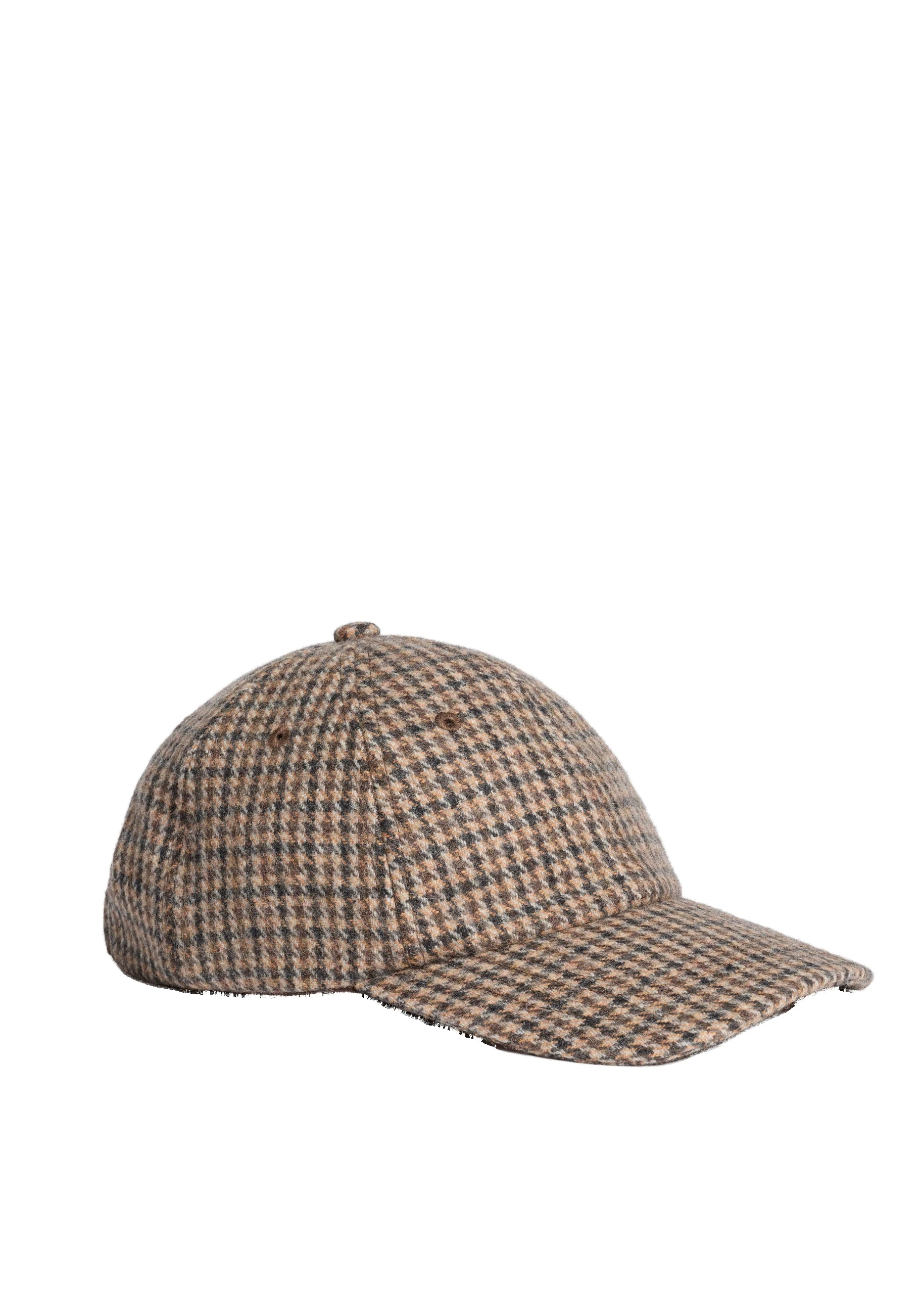 ME+EM Winter Baseball Cap in Pecan Brown Multi | Accessories | Luxury Shoes ME+EM Winter Baseball Cap in Pecan Brown Multi