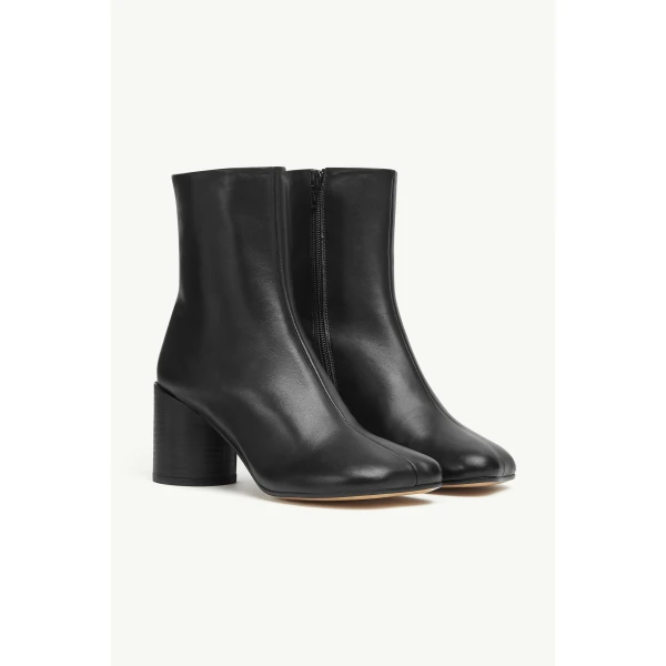 MM6 Maison Margiela Anatomic Ankle Boots in Black, view 3 | Boots | Luxury Shoes 