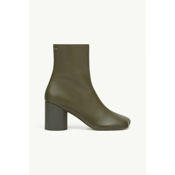 MM6 Maison Margiela Anatomic Ankle Boots in Olive, view 2 | Boots | Luxury Shoes 