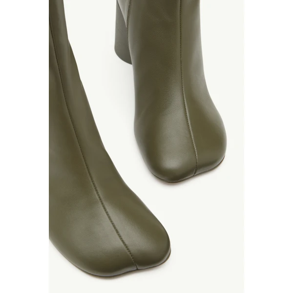 MM6 Maison Margiela Anatomic Ankle Boots in Olive, view 5 | Boots | Luxury Shoes 