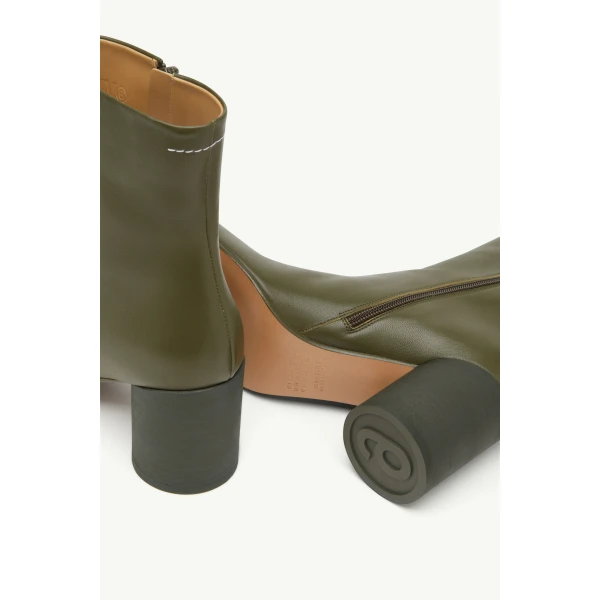 MM6 Maison Margiela Anatomic Ankle Boots in Olive, view 6 | Boots | Luxury Shoes 