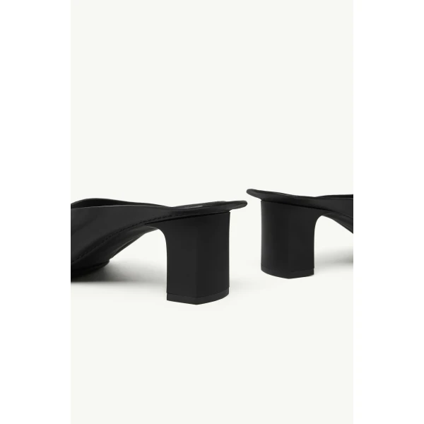 MM6 Maison Margiela Anatomic Leather Flip Flop Mules in Black, view 6 | Mules | Luxury Shoes 