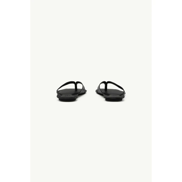 MM6 Maison Margiela Anatomic Leather Flip Flops in Black, view 4 | Flip Flops & Slides | Luxury Shoes 