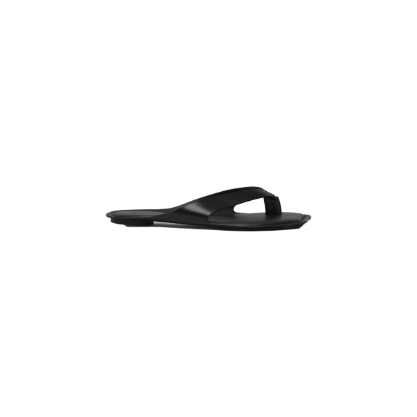 MM6 Maison Margiela Anatomic Leather Flip Flops in Black | Flip Flops & Slides | Luxury Shoes 