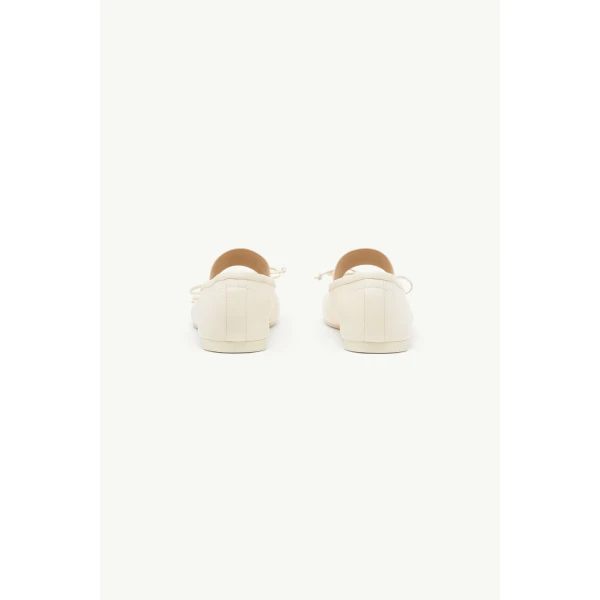 MM6 Maison Margiela Anatomic Numeric Ballerinas in Alabaster, view 4 | Flats | Luxury Shoes 