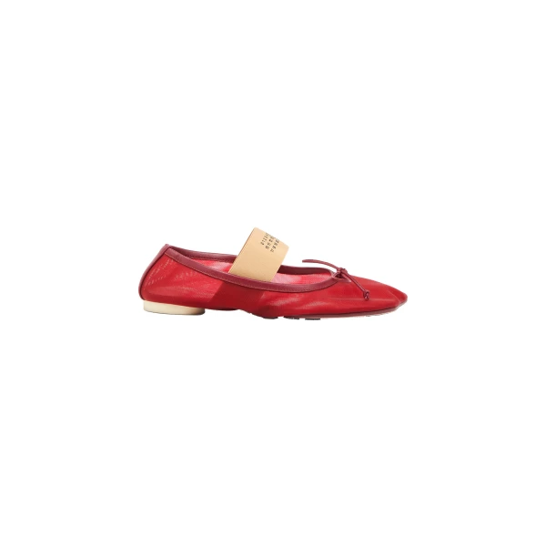 MM6 Maison Margiela Anatomic Numeric Ballerinas in Bordeaux | Flats | Luxury Shoes 
