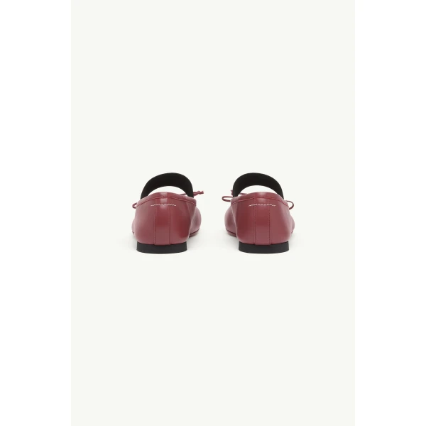 MM6 Maison Margiela Anatomic Numeric Ballerinas in Brown, view 4 | Flats | Luxury Shoes 