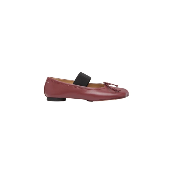 MM6 Maison Margiela Anatomic Numeric Ballerinas in Brown | Flats | Luxury Shoes 