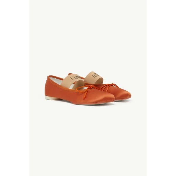MM6 Maison Margiela Anatomic Numeric Ballerinas in Mou, view 3 | Flats | Luxury Shoes 