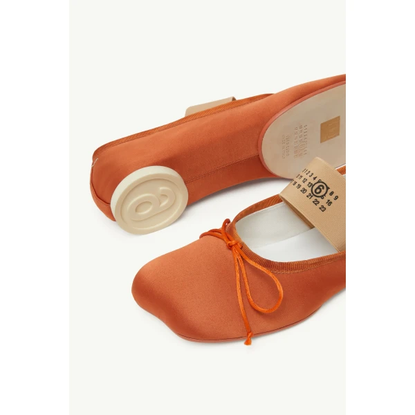 MM6 Maison Margiela Anatomic Numeric Ballerinas in Mou, view 6 | Flats | Luxury Shoes 