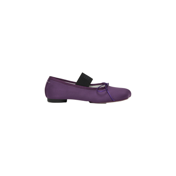 MM6 Maison Margiela Anatomic Numeric Ballerinas in Plum Purple | Flats | Luxury Shoes 
