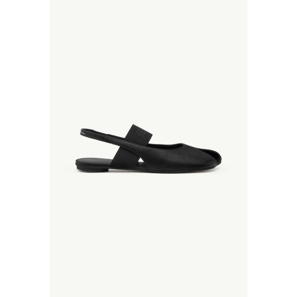 MM6 Maison Margiela Anatomic Numeric Low Slingbacks in Black, view 2 | Sandals | Luxury Shoes 