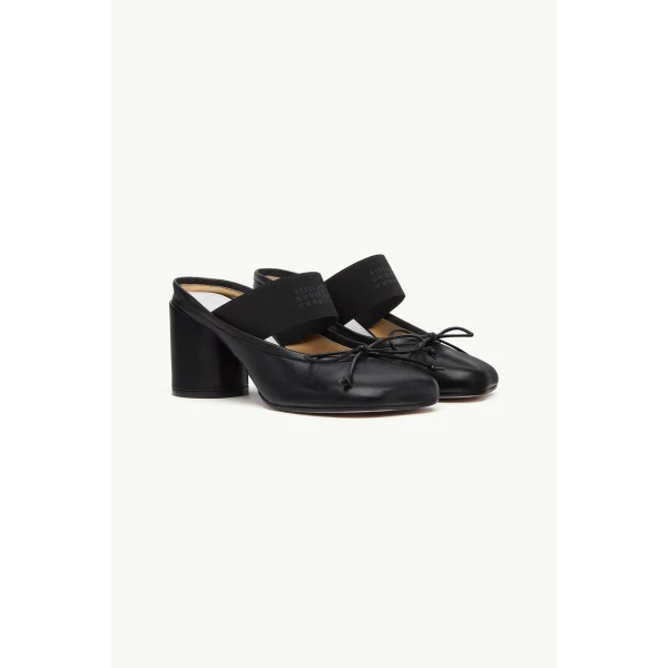 MM6 Maison Margiela Anatomic Numeric Sandals in Black, view 3 | Sandals | Luxury Shoes 