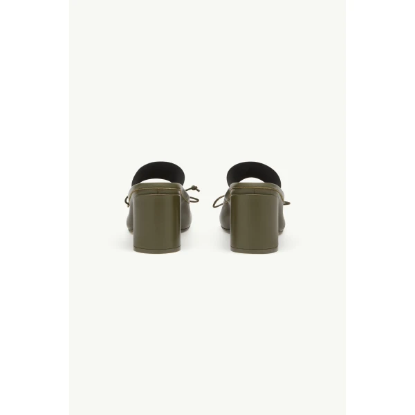 MM6 Maison Margiela Anatomic Numeric Sandals in Olive, view 4 | Sandals | Luxury Shoes 