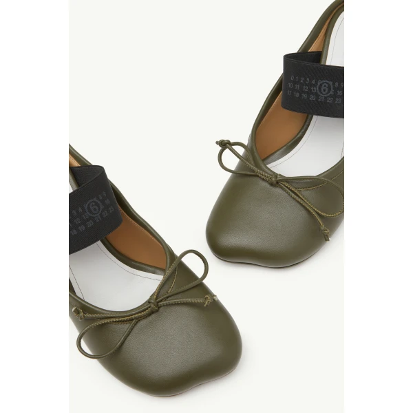 MM6 Maison Margiela Anatomic Numeric Sandals in Olive, view 5 | Sandals | Luxury Shoes 