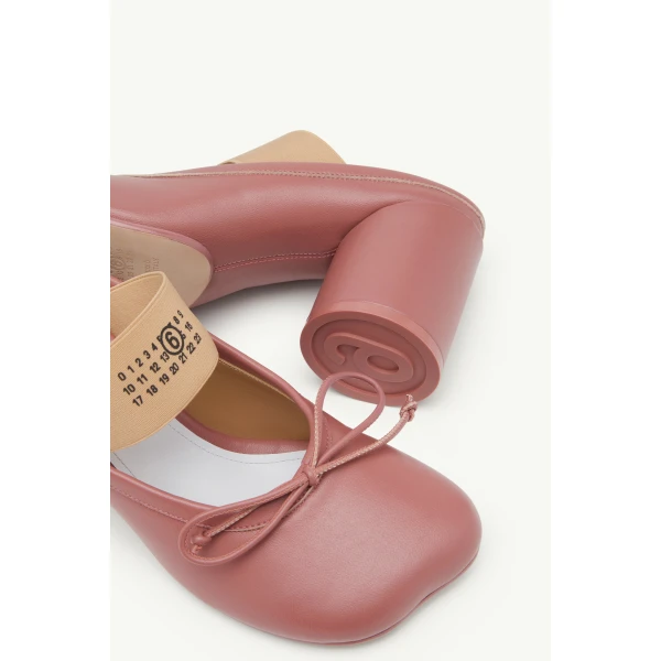MM6 Maison Margiela Anatomic Numeric Sandals in Pink, view 6 | Sandals | Luxury Shoes 