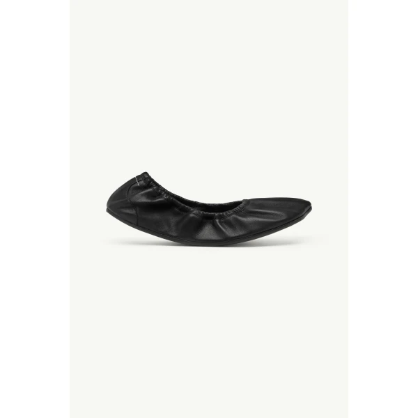 MM6 Maison Margiela Anatomic Travel Ballerina in Black, view 2 | Flats | Luxury Shoes 