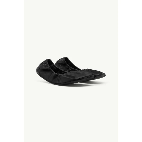 MM6 Maison Margiela Anatomic Travel Ballerina in Black, view 3 | Flats | Luxury Shoes 