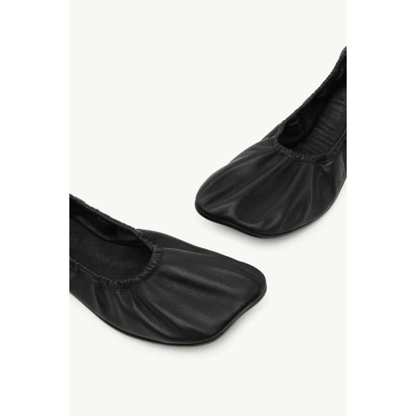 MM6 Maison Margiela Anatomic Travel Ballerina in Black, view 5 | Flats | Luxury Shoes 