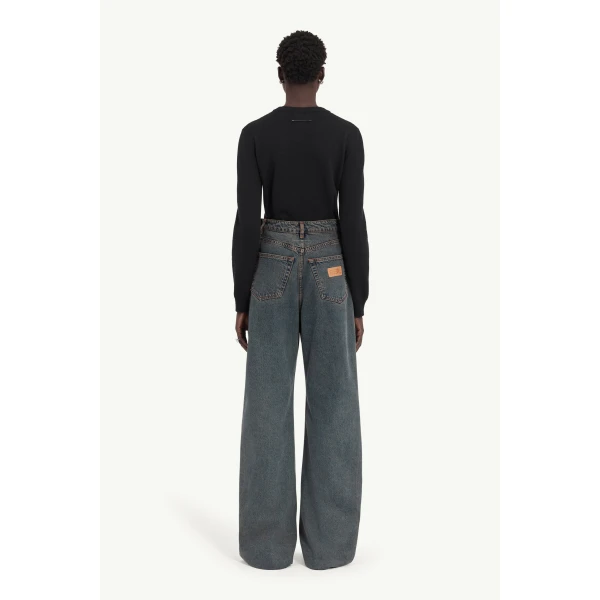MM6 Maison Margiela Back-To-Back Jeans in Light Grey, view 4 | Denim | Luxury Shoes 