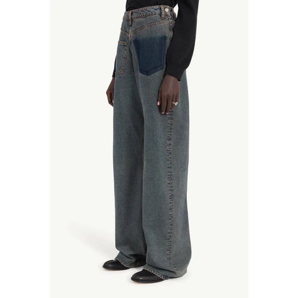 MM6 Maison Margiela Back-To-Back Jeans in Light Grey, view 5 | Denim | Luxury Shoes 