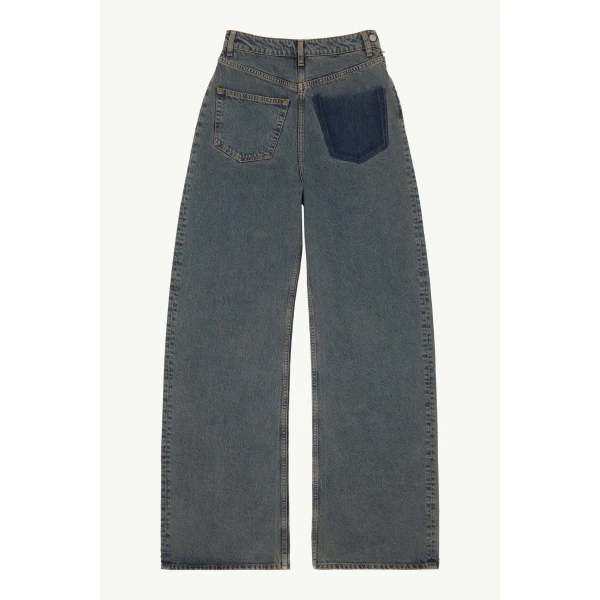 MM6 Maison Margiela Back-To-Back Jeans in Light Grey, view 6 | Denim | Luxury Shoes 