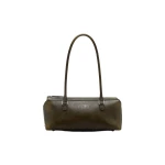 MM6 Maison Margiela Bauletto Shoulder Bag Medium Crackled Leather in Olive | Shoulder & Crossbody Bags | Luxury Shoes 