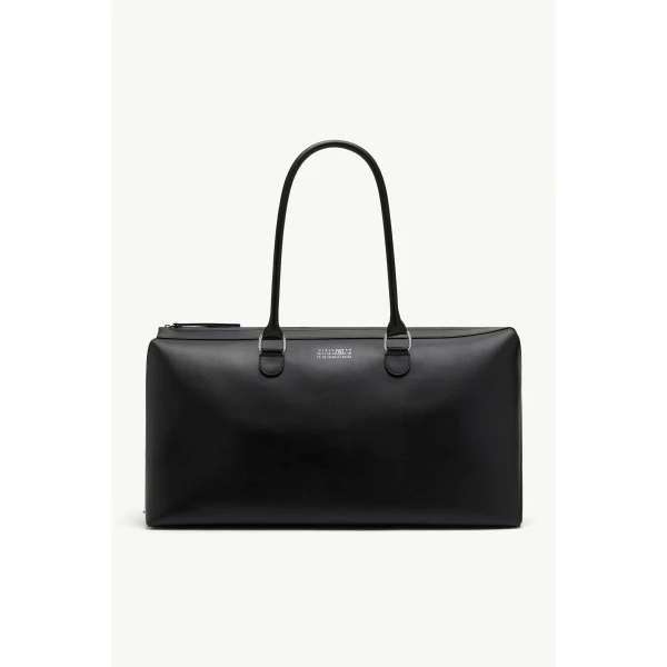 MM6 Maison Margiela Bauletto Weekend Bag in Black, view 2 | Totes & Top-Handle Bags | Luxury Shoes 