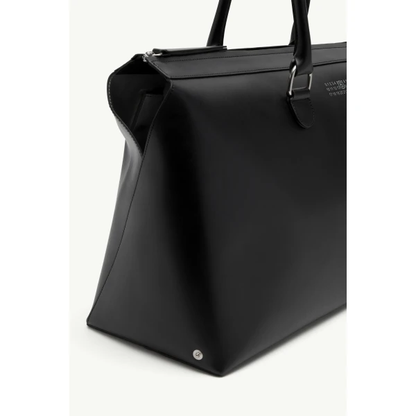 MM6 Maison Margiela Bauletto Weekend Bag in Black, view 6 | Totes & Top-Handle Bags | Luxury Shoes 