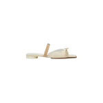 MM6 Maison Margiela Bow-Detailed Leather Slingback Shoes in Alabaster MM6 Maison Margiela Bow-Detailed Leather Slingback Shoes in Alabaster | Sandals | Luxury Shoes