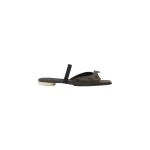 MM6 Maison Margiela Bow-Detailed Leather Slingback Shoes in Brown | Sandals | Luxury Shoes 