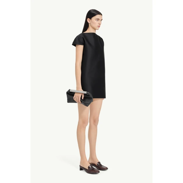 MM6 Maison Margiela Cap-Sleeve Dress in Black, view 3 | Mini Dresses | Luxury Shoes 