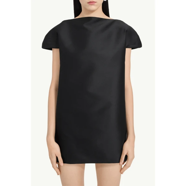MM6 Maison Margiela Cap-Sleeve Dress in Black, view 5 | Mini Dresses | Luxury Shoes 