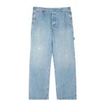 MM6 Maison Margiela Carpenter Wide-Leg Jeans in Blue | Denim | Luxury Shoes 