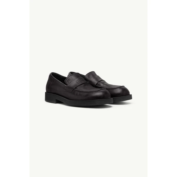 MM6 Maison Margiela City Biker Loafers in Black, view 3 | Loafers | Luxury Shoes 
