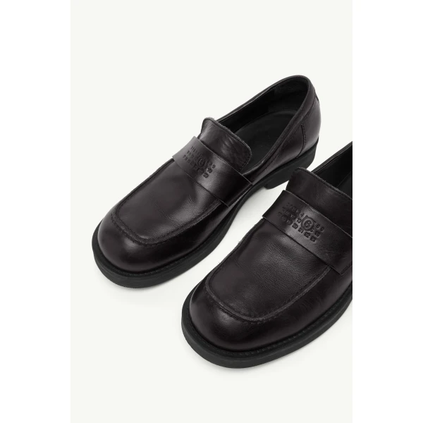 MM6 Maison Margiela City Biker Loafers in Black, view 5 | Loafers | Luxury Shoes 