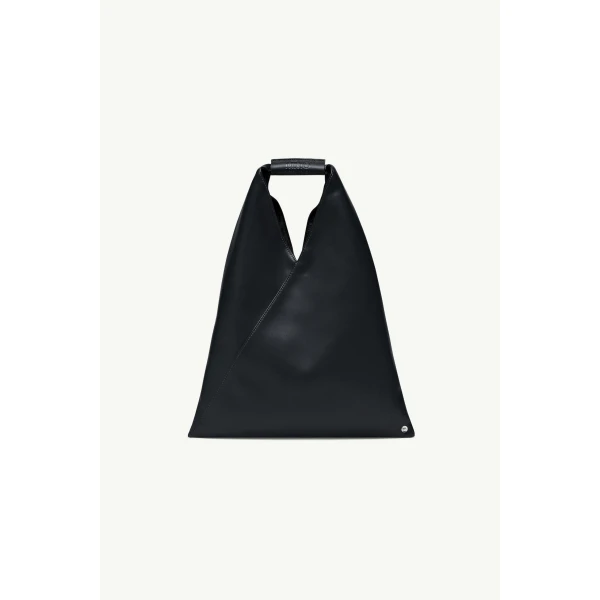 MM6 Maison Margiela Coated Leather Japanese Bag Classic Small in Black, view 2 | Totes & Top-Handle Bags | Luxury Shoes 