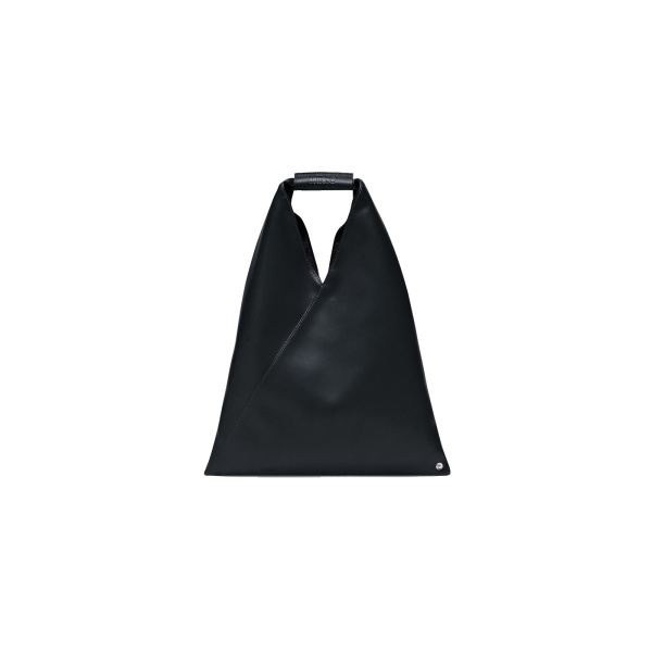 MM6 Maison Margiela Coated Leather Japanese Bag Classic Small in Black | Totes & Top-Handle Bags | Luxury Shoes 