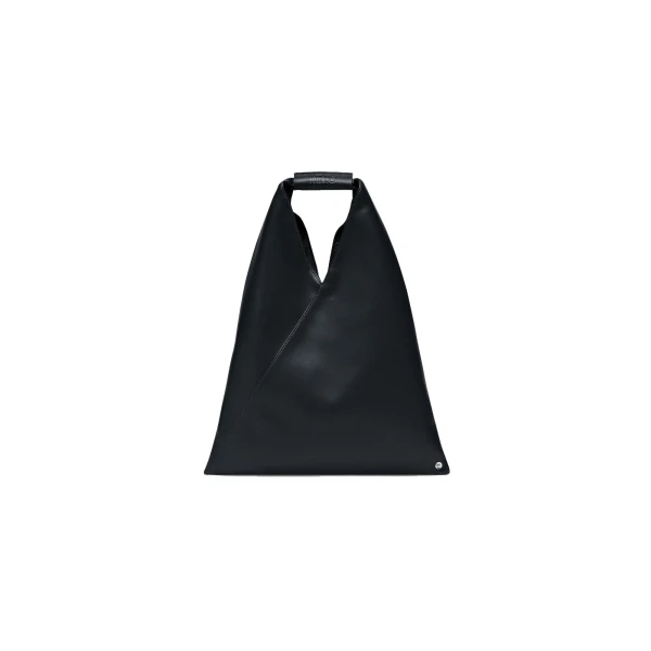 MM6 Maison Margiela Coated Leather Japanese Bag Classic Small in Black | Totes & Top-Handle Bags | Luxury Shoes 
