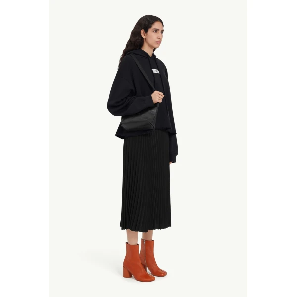 MM6 Maison Margiela Cotton Hooded Sweatshirt in Black, view 3 | Hoodies | Luxury Shoes 