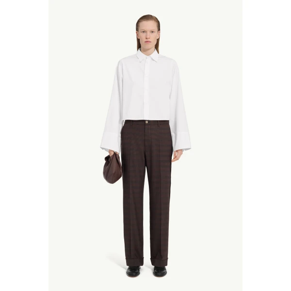 MM6 Maison Margiela Cotton Shirt in White, view 2 | Shirts | Luxury Shoes 