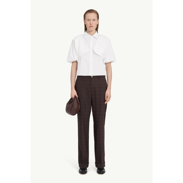 MM6 Maison Margiela Cotton Shirt in White, view 6 | Shirts | Luxury Shoes 