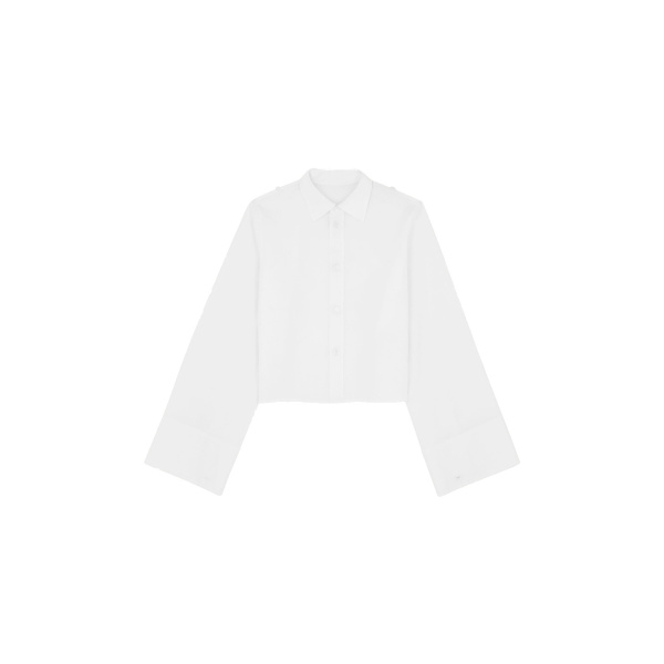 MM6 Maison Margiela Cotton Shirt in White | Shirts | Luxury Shoes 