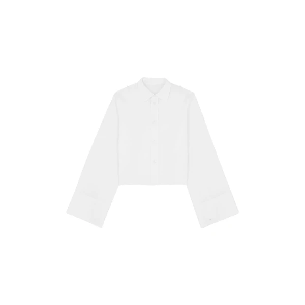 MM6 Maison Margiela Cotton Shirt in White | Shirts | Luxury Shoes 