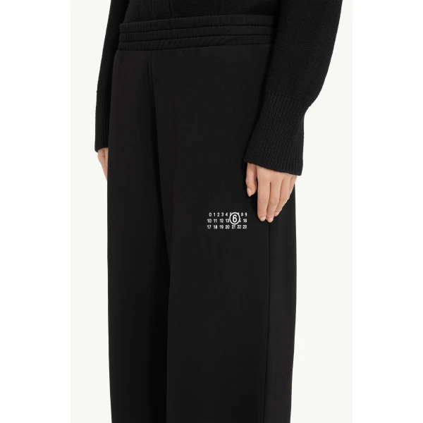 MM6 Maison Margiela Cotton Sweatpants in Black, view 5 | Sweatpants | Luxury Shoes 