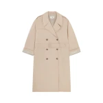 MM6 Maison Margiela Cotton Trench Coat in Sand | Trench Coat | Luxury Shoes 