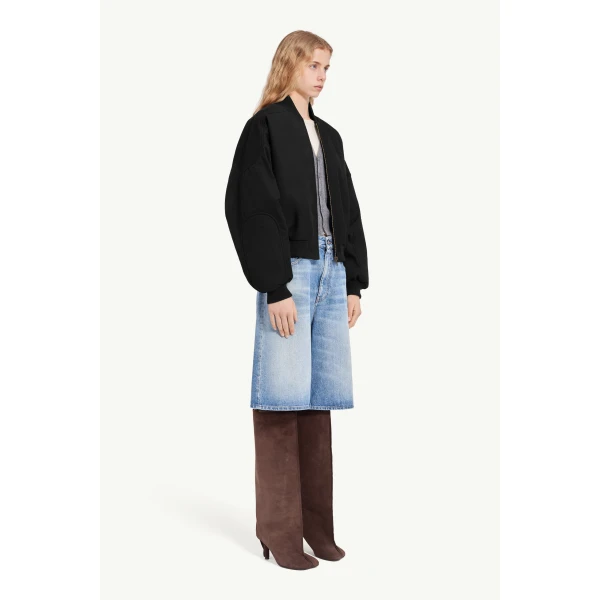 MM6 Maison Margiela Cotton Twill Jacket in Black, view 3 | Jackets | Luxury Shoes 