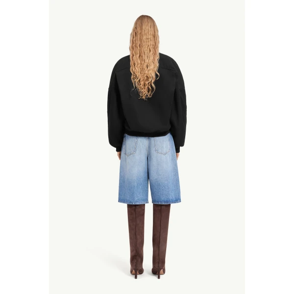 MM6 Maison Margiela Cotton Twill Jacket in Black, view 4 | Jackets | Luxury Shoes 