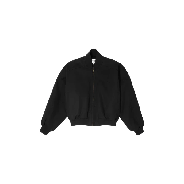 MM6 Maison Margiela Cotton Twill Jacket in Black | Jackets | Luxury Shoes 
