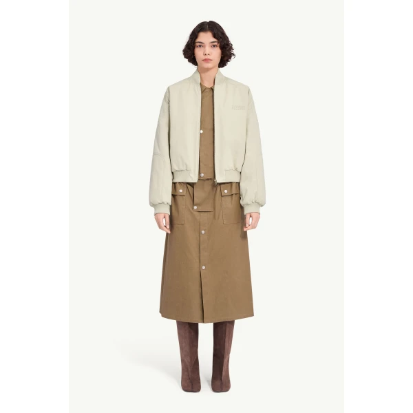 MM6 Maison Margiela Cotton Twill Jacket in Ecru, view 2 | Jackets | Luxury Shoes 